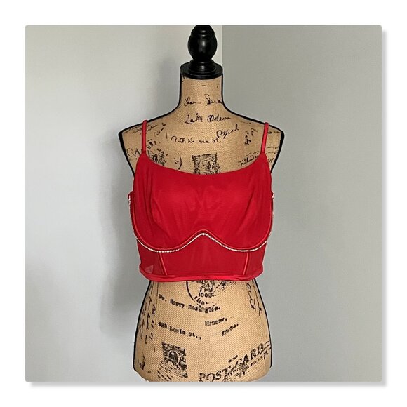 Auden Intimates Rhinestone Corset Bra Sz XXL - Picture 3 of 9